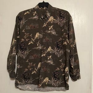 Magellan Men’s Hunter Green Cotton Sportsman Shirt